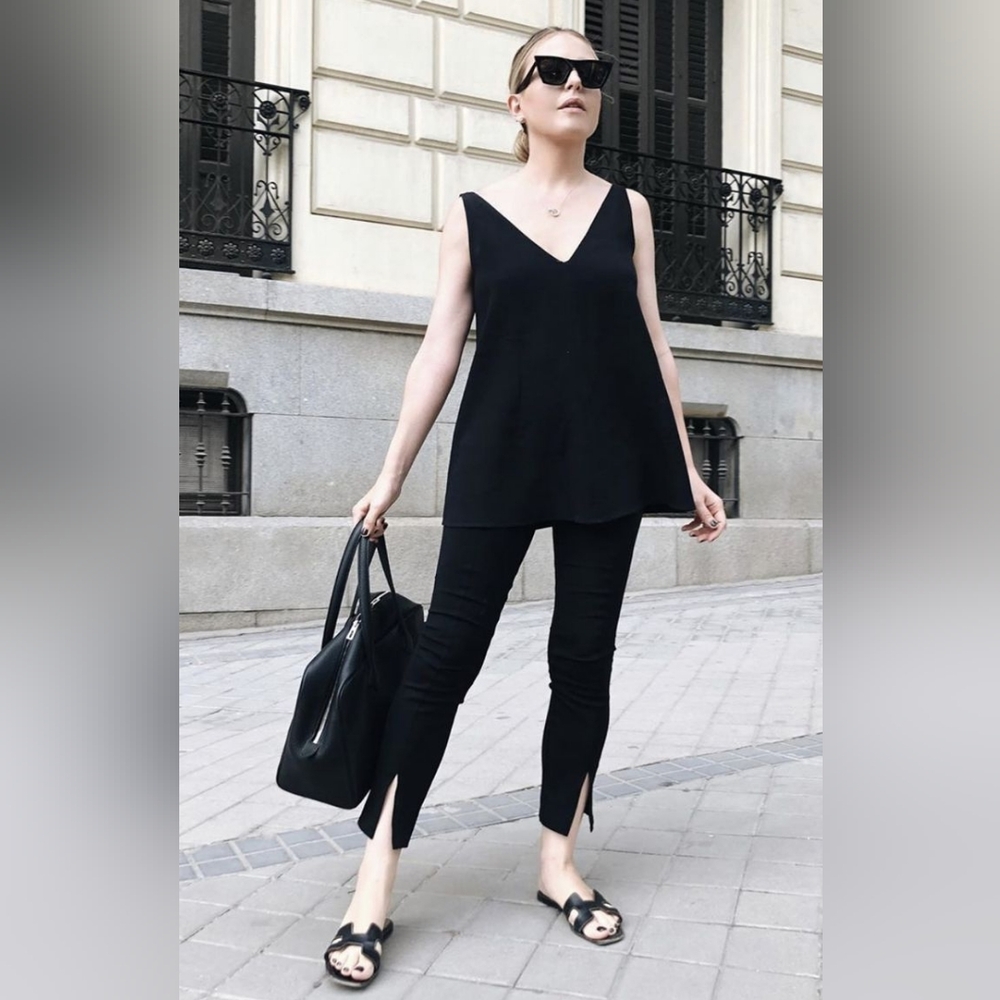 Stella McCartney Deep Blue Velvet V neck Tunic Swing Top XS